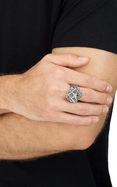 King Baby Studio Diamond Star Ring In Silver