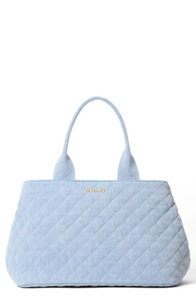Mz Wallace Medium Metro City Tote In True Light Denim