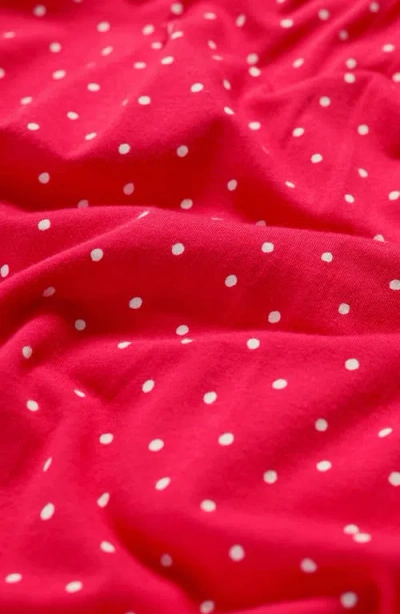 Seasalt Cornwall April Polka Dot Jersey Dress In Rustic Spot Raspberry