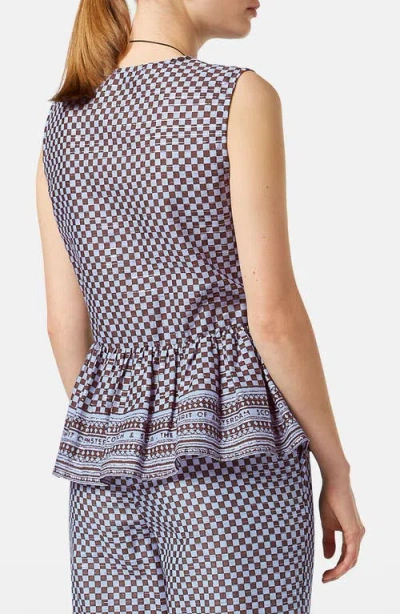 Scotch & Soda Bow Details Sleeveless Top In Block Print