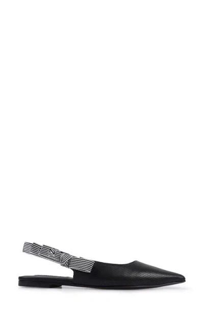 Zigi Complete Pointed Toe Slingback Flat In Black