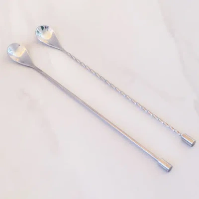 A Bar Above Stainless Steel Bar Spoons, Combo Set Of 2 In Stainless Steel