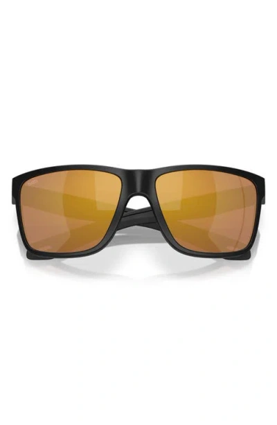 Costa Del Mar Broadbill Ii 58mm Polarized Rectangular Sunglasses In Brown