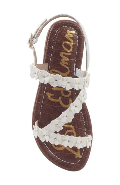 Sam Edelman Gigi Flower Sandals In White