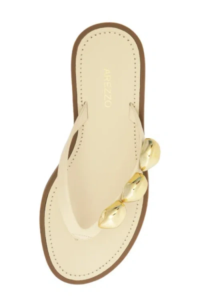 Arezzo Women's Sunny Round Toe Flat Sandals In Panacota