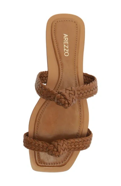Arezzo Women's Remy Slip-on Flat Sandals In Rich Caramel