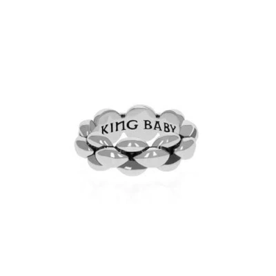 King Baby Studio Medium Infinity Link Ring In Silver