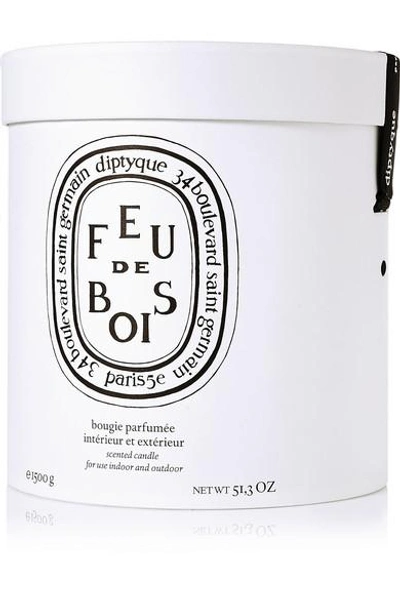 Shop Diptyque Feu De Bois Scented Candle, 1500g In Gray