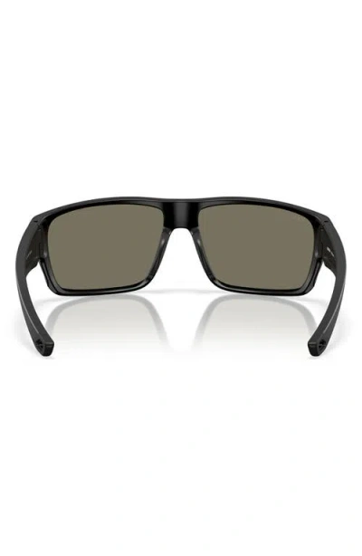 Costa Del Mar Rincon Ii 64mm Mirrored Polarized Oversize Rectangular Sunglasses In Blue
