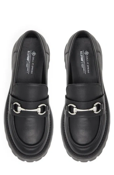 Call It Spring Clueless Platform Loafer In Black
