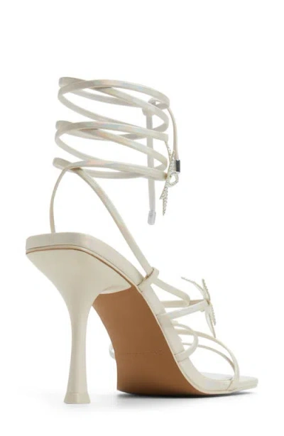Call It Spring Bouquet Ankle Wrap Sandal In White