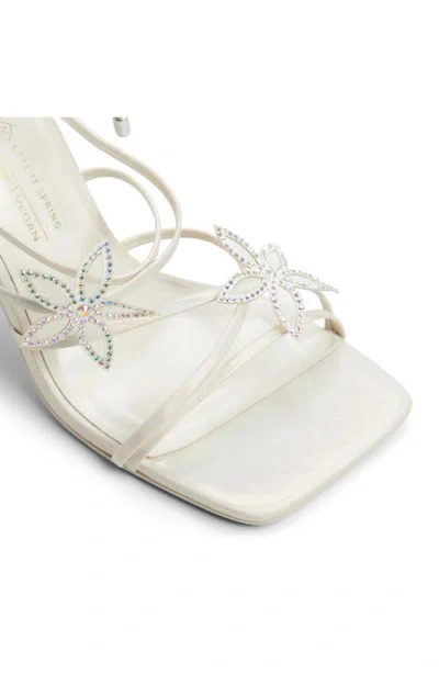 Call It Spring Bouquet Ankle Wrap Sandal In White
