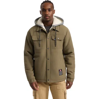 Ecko Unltd Quietly Standing Out Faux Shearling Lined Jacket In Olive