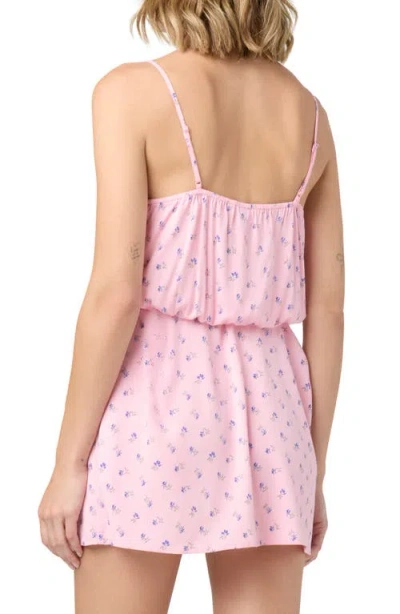 Florence By Mills Slip It On Minidress In Candy Pink Floral