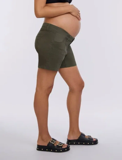 Motherhood Maternity Under The Belly Utility Maternity Short In Deep Depths