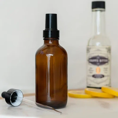 A Bar Above Cocktail Atomizer & Eye Dropper Spray Bottle Set, 4 oz Brown In Brown