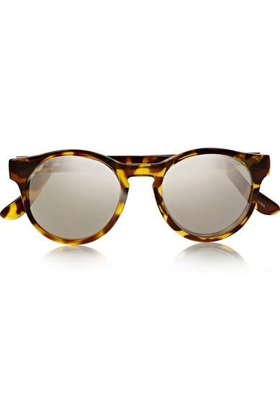 Shop Le Specs Hey Macarena Round-frame Acetate Sunglasses In Tortoiseshell