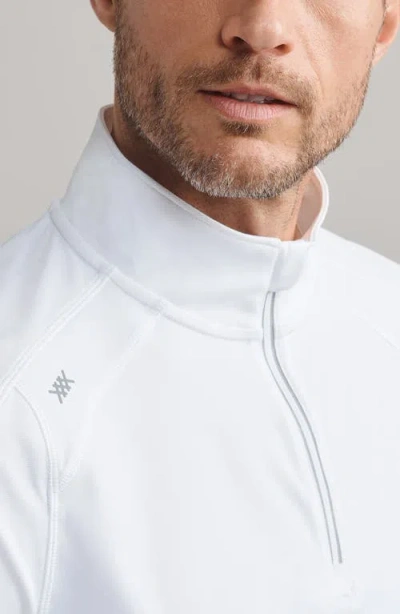 Rhone Rise Quarter Zip Pullover In White