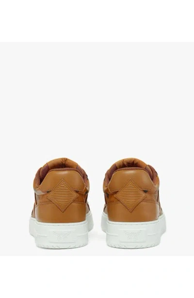 Mcm Neo Terrain Lo Sneakers In Visetos In Cognac