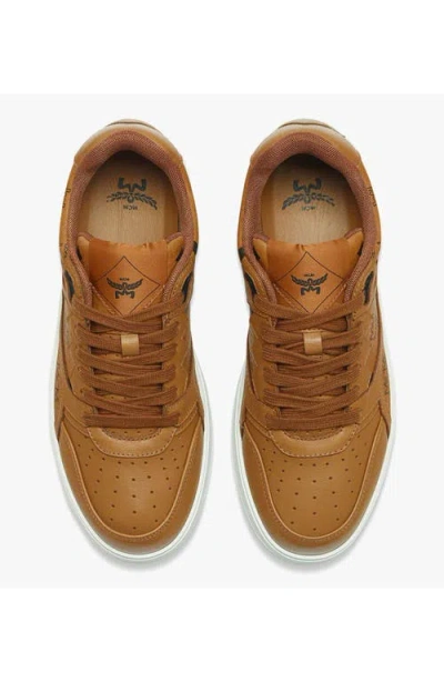 Mcm Neo Terrain Lo Sneakers In Visetos In Cognac