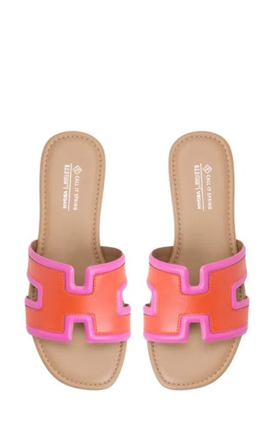 Call It Spring Kamiko Slide Sandal In Red