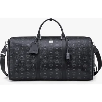 Mcm Extra Large Ottomar Weekender Duffle Bag In Black