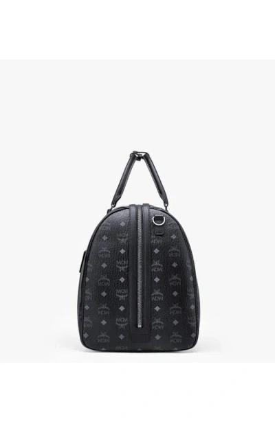 Mcm Extra Large Ottomar Weekender Duffle Bag In Black