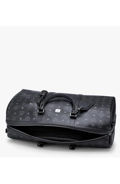 Mcm Extra Large Ottomar Weekender Duffle Bag In Black