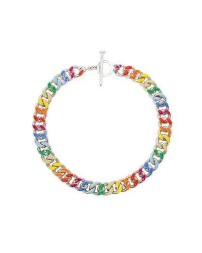 Fry Powers Rainbow Chunky Chain Collar Necklace
