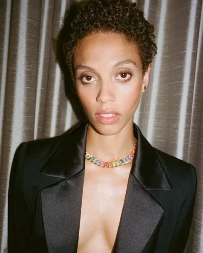 Fry Powers Rainbow Chunky Chain Collar Necklace