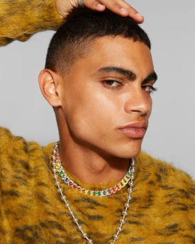 Fry Powers Rainbow Chunky Chain Collar Necklace