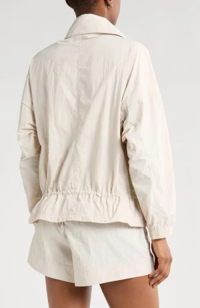 Zella Road Trip Crinkle Jacket In Grey Moonbeam