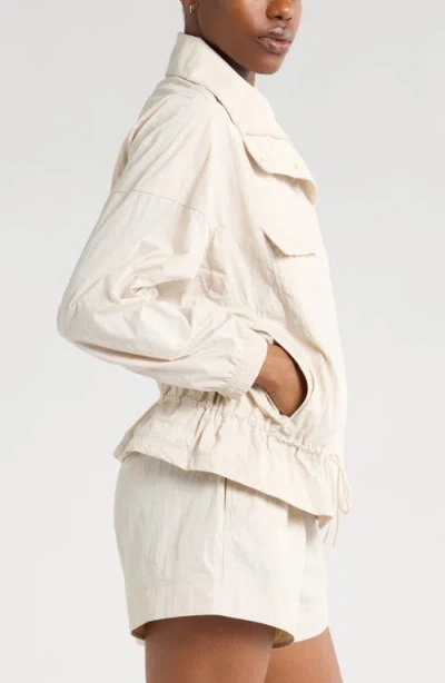 Zella Road Trip Crinkle Jacket In Grey Moonbeam