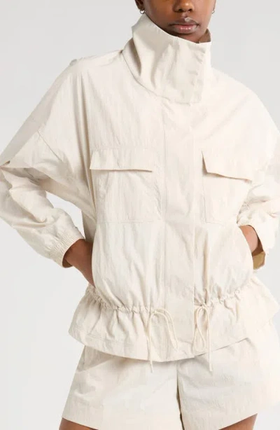 Zella Road Trip Crinkle Jacket In Grey Moonbeam