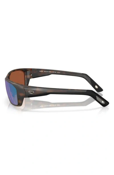 Costa Del Mar 57mm Polarized Rectangular Sunglasses In Black