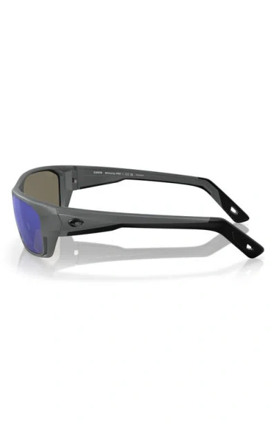 Costa Del Mar 57mm Polarized Rectangular Sunglasses In Gray