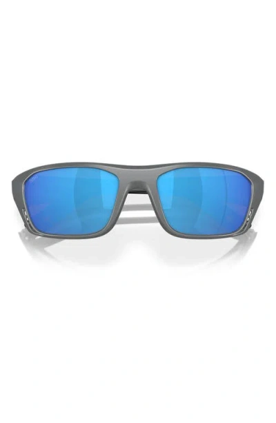 Costa Del Mar 57mm Polarized Rectangular Sunglasses In Gray