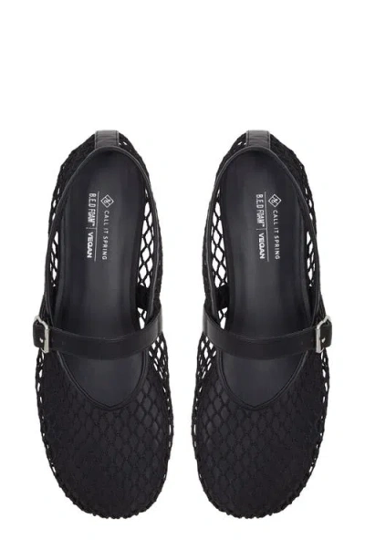 Call It Spring Elyiaa Net Mary Jane Flat In Black