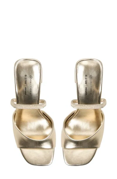 Call It Spring Chellsea Block Heel Sandal In Gold