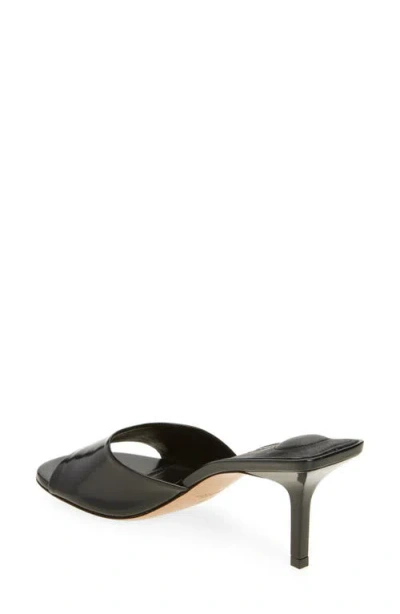 Jacquemus 70mm Leather Open-toe Mules In Black