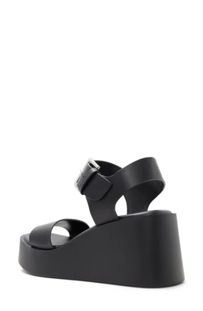 Call It Spring Merisa Platform Wedge Sandal In Open Black