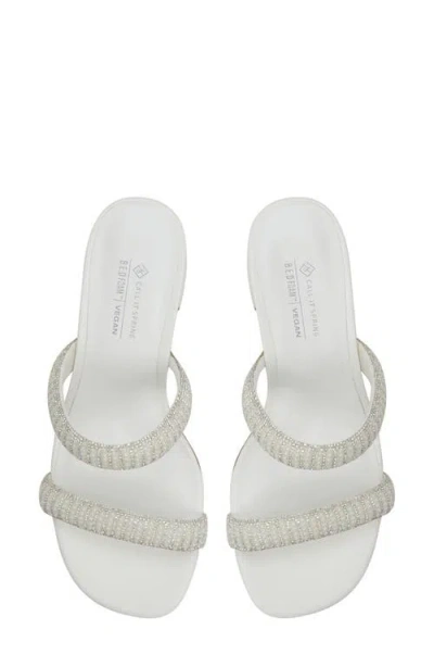 Call It Spring Calianaa Embellished Slide Sandal In White
