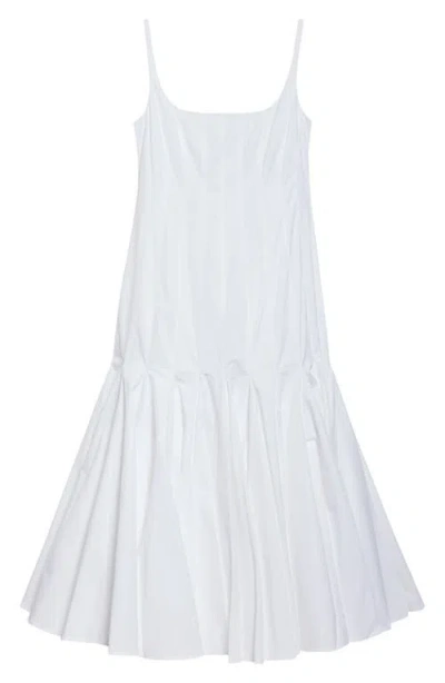 Jacquemus Agave Flared Midi Dress With Square Neckline In White