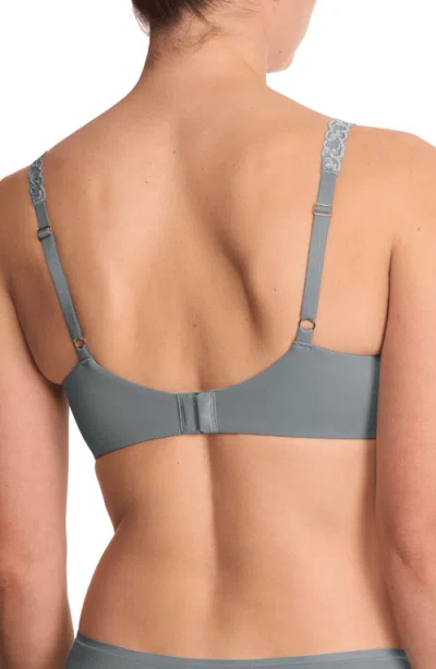 Natori Women's Pure Luxe Custom Coverage Contour Underwire Bra 732080 In Seaglass/mink