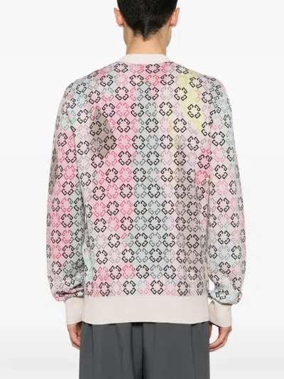 Givenchy Multicolor Sweater In Monogram 72 Cotton In Pink