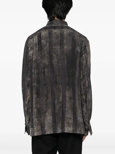 Ziggy Chen Printed Shirt In Grey