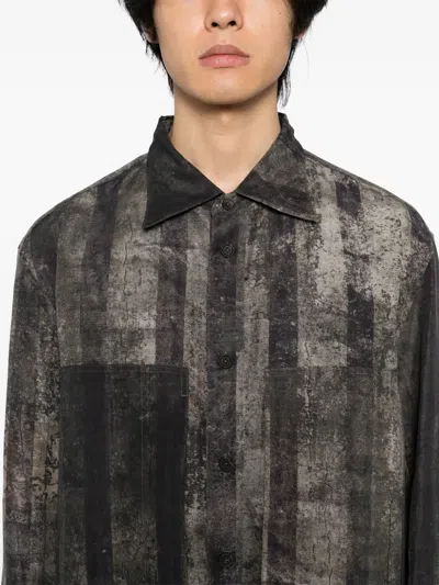 Ziggy Chen Printed Shirt In Grey