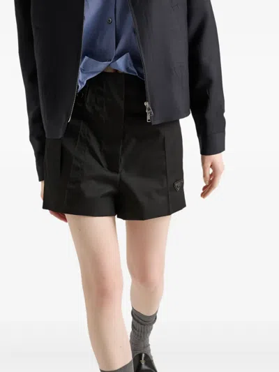 Prada Re-nylon Shorts In Black