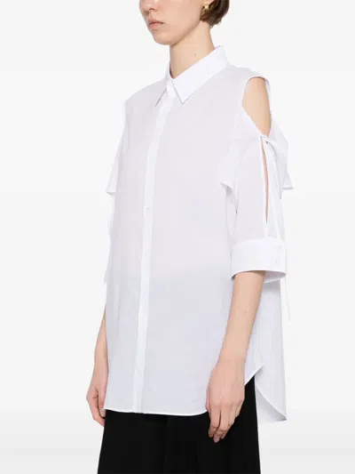 Yohji Yamamoto Asymmetrical-shoulder Shirt In White