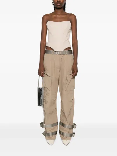 Giuseppe Di Morabito Wool Bustier In Neutrals